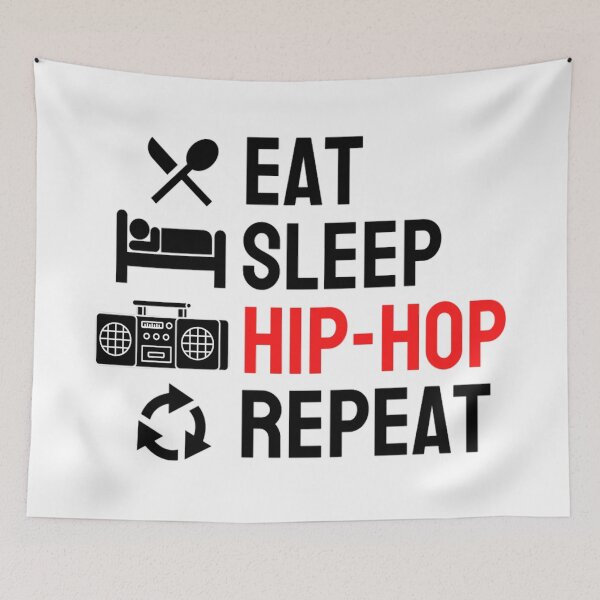 Item preview, Eat Sleep Hip-hop Repeat | Rap Repeat | Eat Sleep Quotes designed and sold by chetan786.