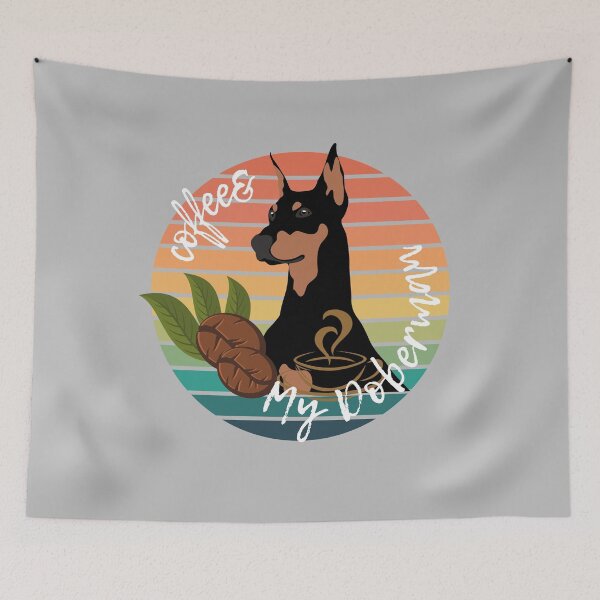 Item preview, Coffee And My Doberman designed and sold by BronikowskiART.