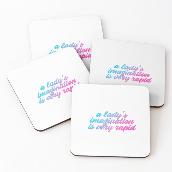 Item preview, Pride & Prejudice Quote: A lady's imagination is very rapid designed and sold by rissidesigns.