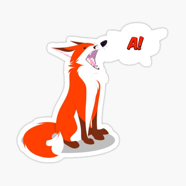 Fox Go “A!” Sticker