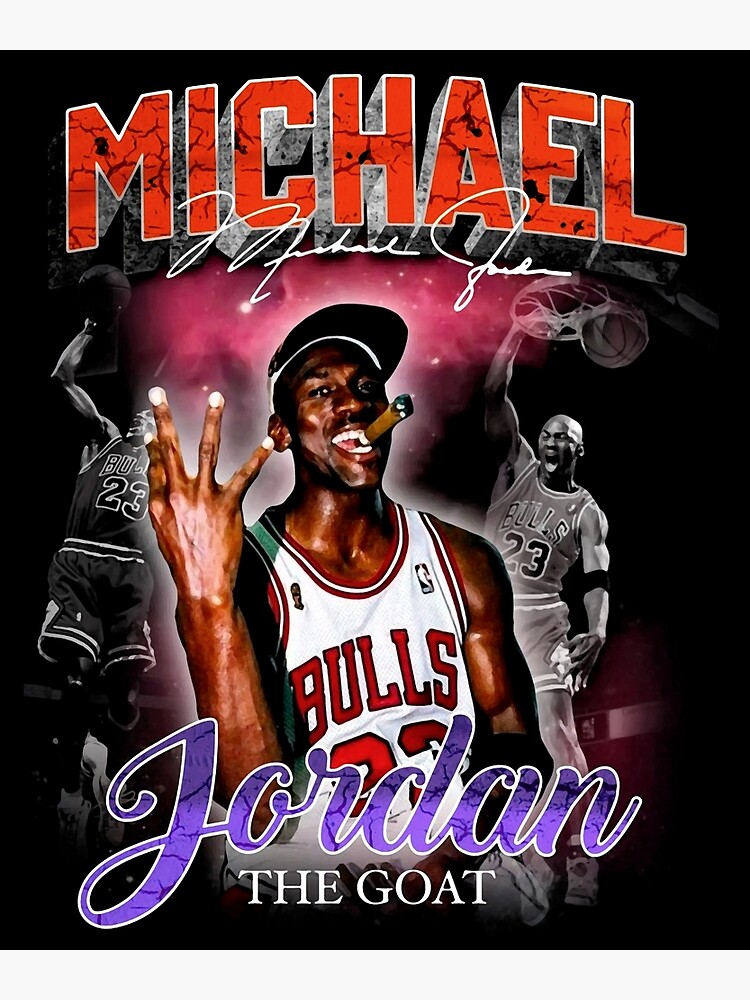 "Michael Jordan The Goat With Signature" Poster for Sale by MercadoUS
