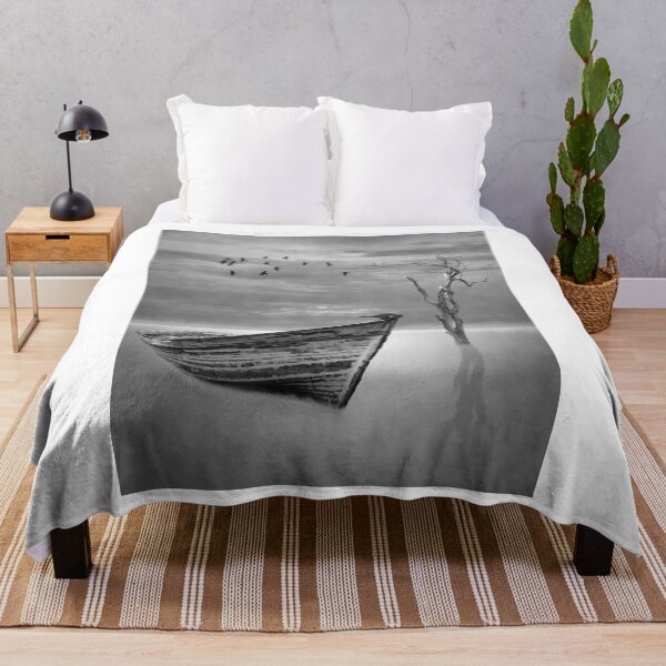 Item preview, Old boat abandoned in the fog designed and sold by Henrique-Photo.