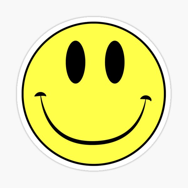 Classic Acid House Smiley Face Rave Culture Sticker By Wesley6579365