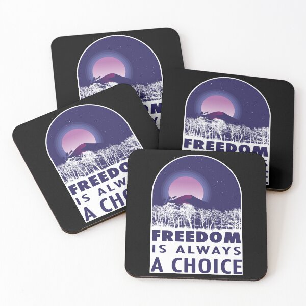Item preview, Freedom Is Always A Choice Running Horses With Moon On A Hill Sticker designed and sold by callujohn7.
