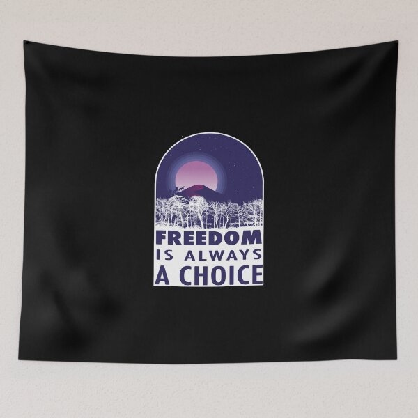 Item preview, Freedom Is Always A Choice Running Horses With Moon On A Hill Sticker designed and sold by callujohn7.