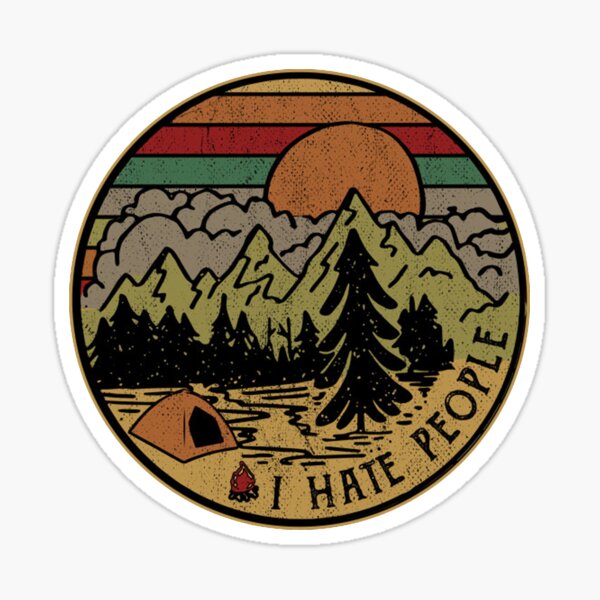 Item preview, I Hate People, Lets Camping designed and sold by GoldenBuffalo79.