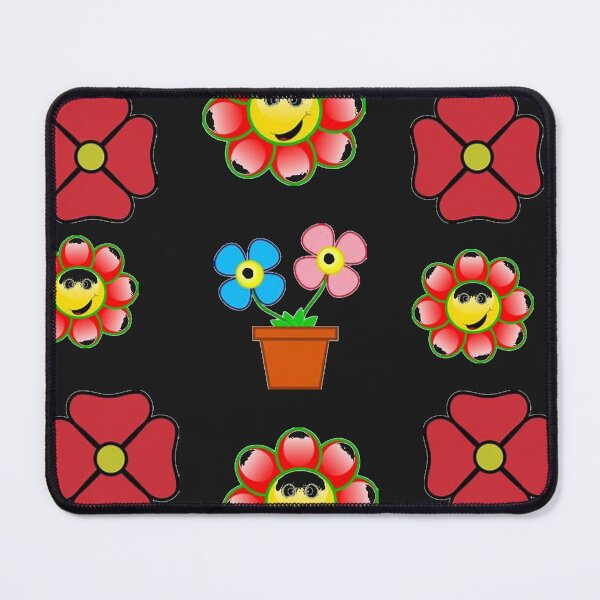 Item preview, Red Yellow and Green Happy Flower Smiling Face designed and sold by johnrk.