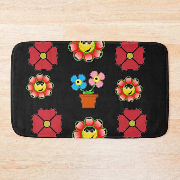 Item preview,  Red Yellow and Green Happy Flower Smiling Face designed and sold by johnrk.