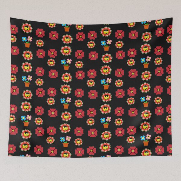 Item preview,  Red Yellow and Green Happy Flower Smiling Face designed and sold by johnrk.