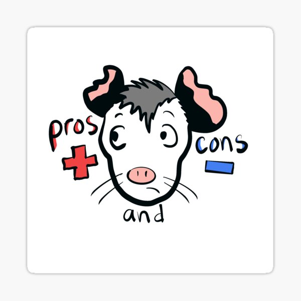 Therapossum - Pros and Cons Sticker