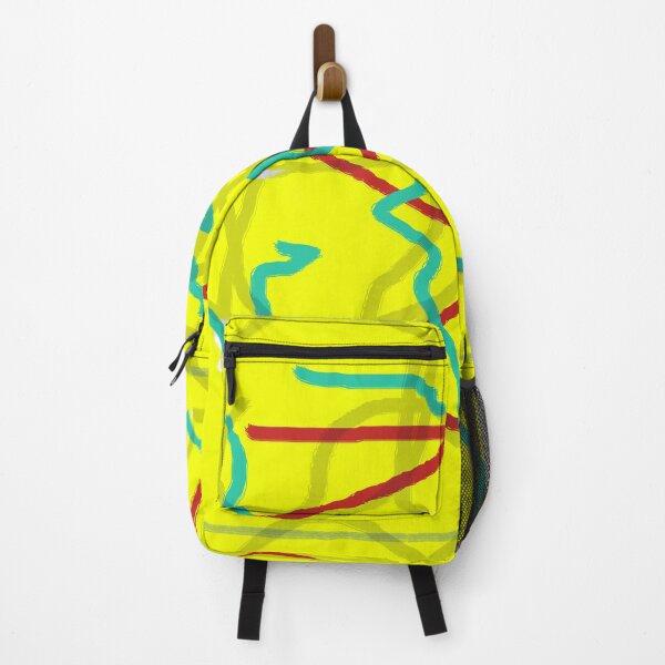 Item preview, Bright yellow turquoise and red squiggles designed and sold by TracyDDigitals.