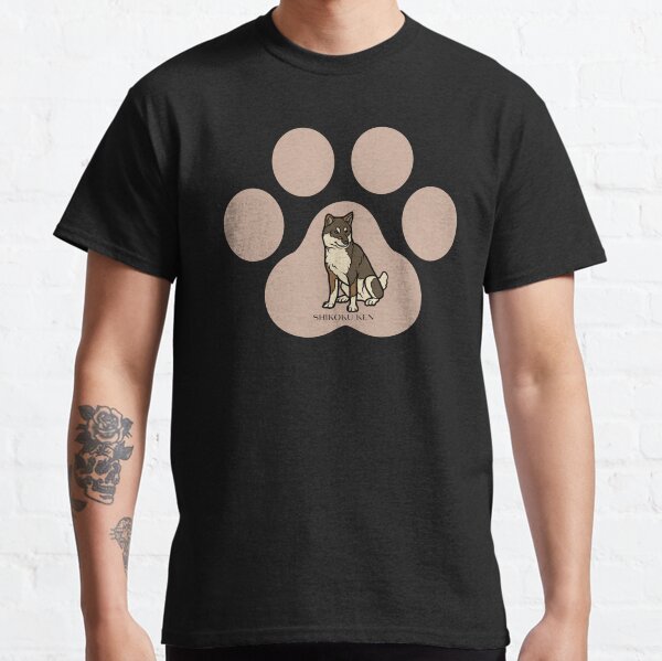 Shikoku Ken dog on latte brown paw Classic T-Shirt