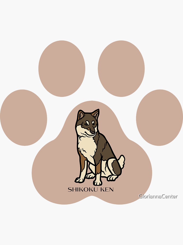 Shikoku Ken dog on latte brown paw by GloriannaCenter