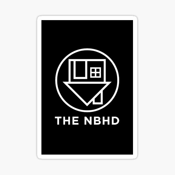 The Neighbourhood band logo. THE NBHD logo. Green, pink and orange