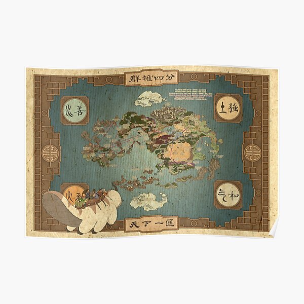The Map Of Four Element Poster