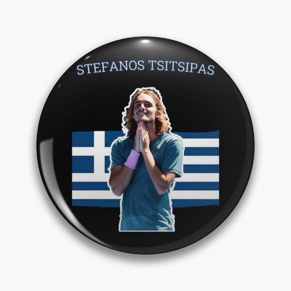 Item preview, Stefanos Tsitsipas With The Flag Of Greece. Classic T-Shirt designed and sold by ethenfran6.