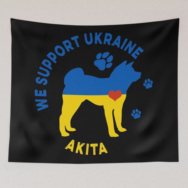 Item preview, Akita Ukraine Flag Patriotic designed and sold by Cuddlythopia.
