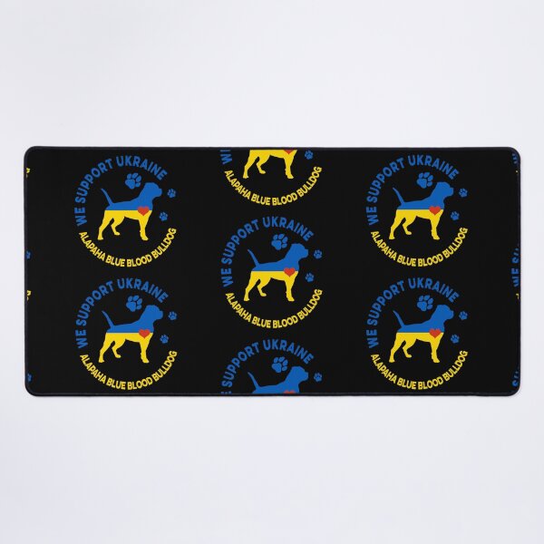 Item preview, Aalapaha blue blood bulldog Ukraine Flag Patriotic designed and sold by Cuddlythopia.