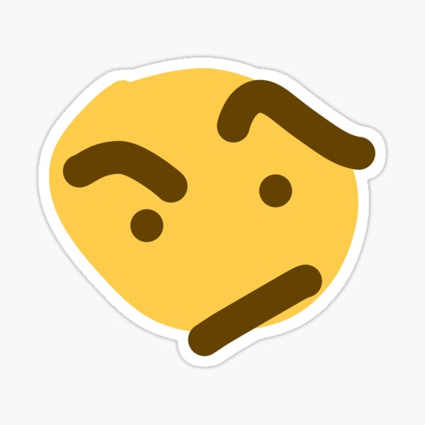 Cursed Face With One Eyebrow Raised Emoji Sticker By Combrero   St,small,507x507 Pad,600x600,f8f8f8 