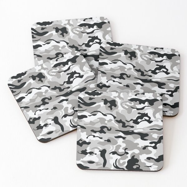 Item preview, Camo Style - black and white urban winter camouflage designed and sold by rclwow.