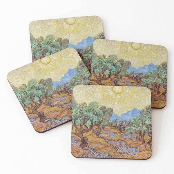 Item preview, Olive Trees with Yellow Sky and Sun - Vincent van Gogh designed and sold by starrylite.