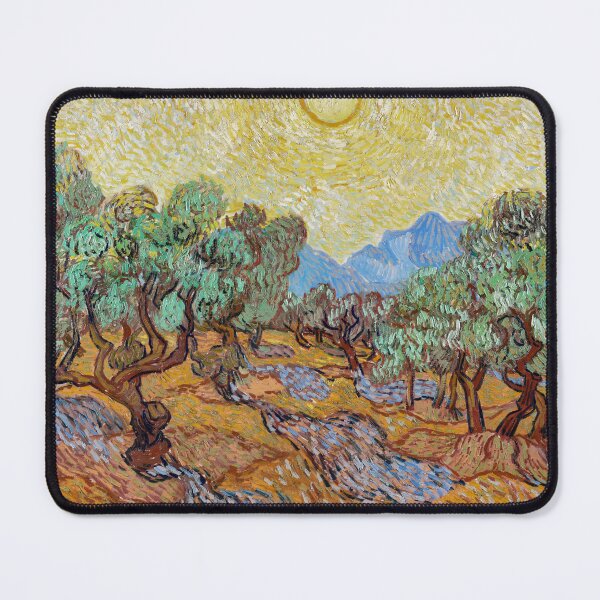 Item preview, Olive Trees with Yellow Sky and Sun - Vincent van Gogh designed and sold by starrylite.