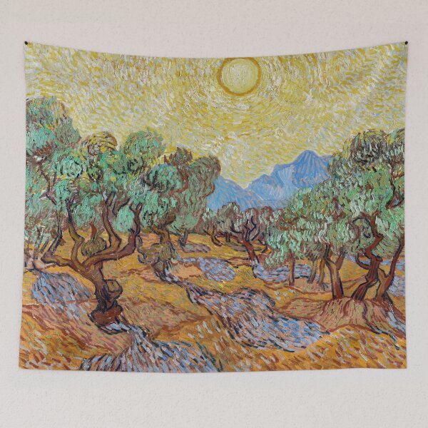 Item preview, Olive Trees with Yellow Sky and Sun - Vincent van Gogh designed and sold by starrylite.