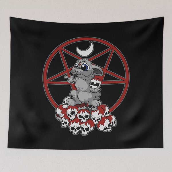Item preview, Satanic Bunny Pentagram Gothic Pegan Rabbit King designed and sold by Moonpie90.