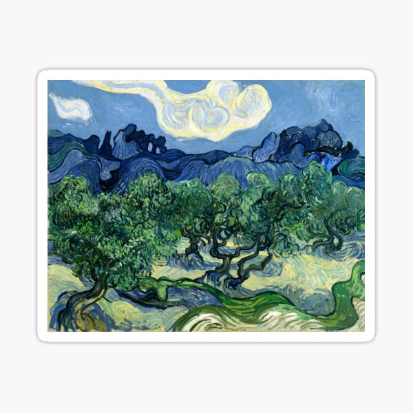 Aperçu de l'œuvre Les Oliviers - Vincent van Gogh créée et vendue par starrylite.