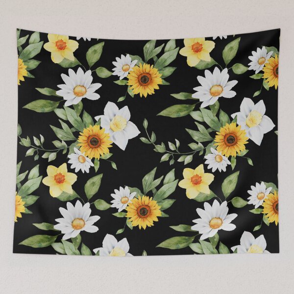 Item preview, Spring Fresh Watercolor Flowers, Daffodils, Sunflowers, Daisies, golden blooms designed and sold by Orianah.