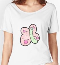 funny cartoon butterfly Women's Relaxed Fit T-Shirt