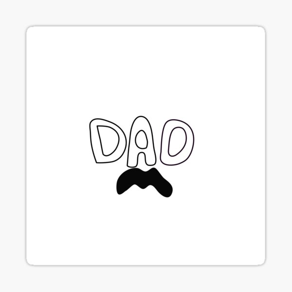 the-word-father-and-a-mustache-underneath-sticker-by-numdee-redbubble