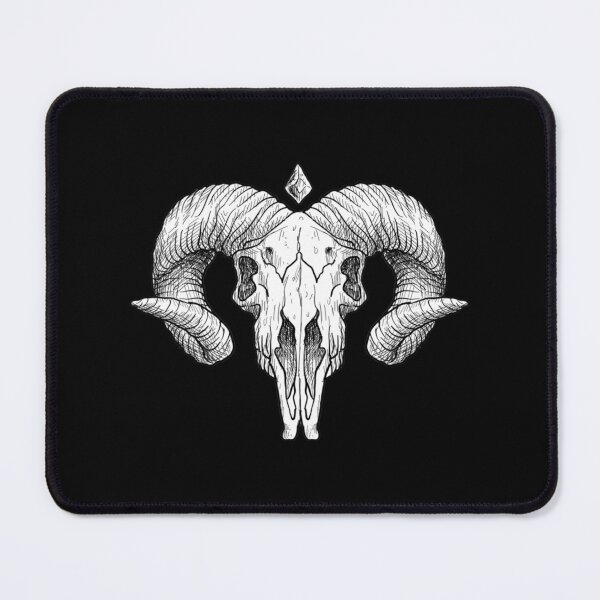 Item preview, Illustrated Goat Skull - white   designed and sold by LCsShop.