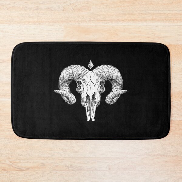 Item preview, Illustrated Goat Skull - white   designed and sold by LCsShop.