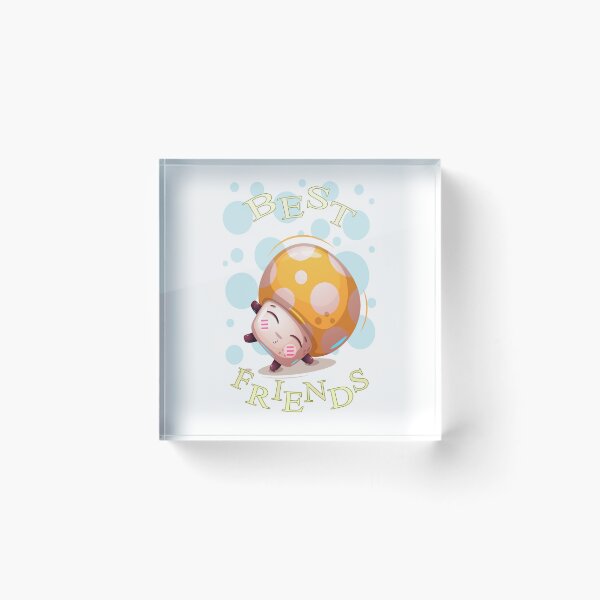 Item preview, Best Friends Cheerful Mushroom Cartoon designed and sold by aventi24.