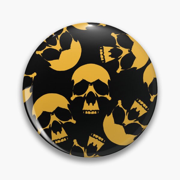 Item preview, Black And Yellow Skull Pattern designed and sold by TMBTM.