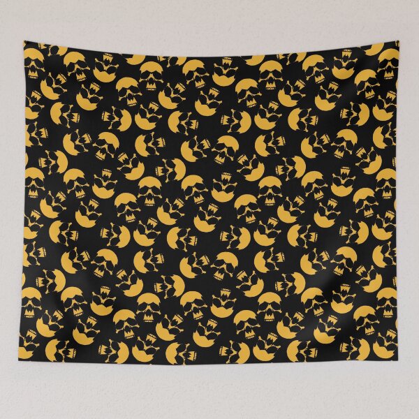 Item preview, Black And Yellow Skull Pattern designed and sold by TMBTM.