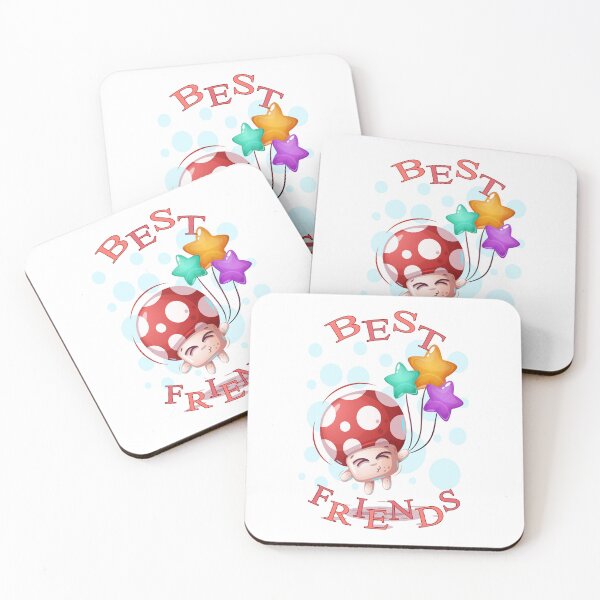 Item preview, Best Friends Happy Mushroom Cartoon designed and sold by aventi24.
