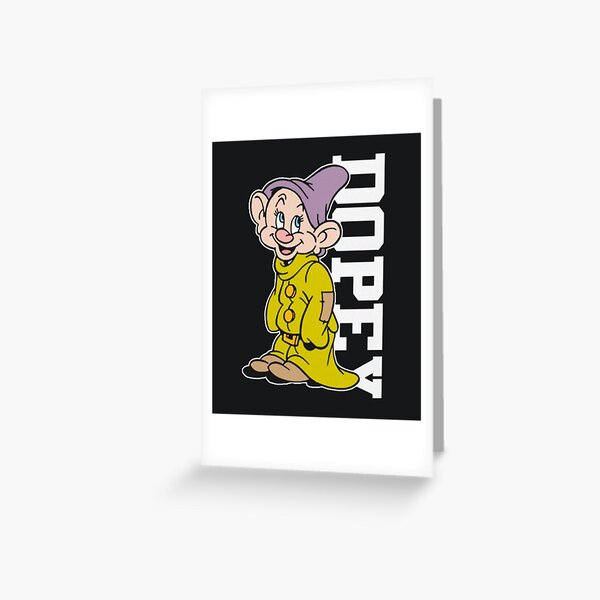 Dopey Dwarf Cute Face Im Dopey Greeting Card By Mayagibson Redbubble 