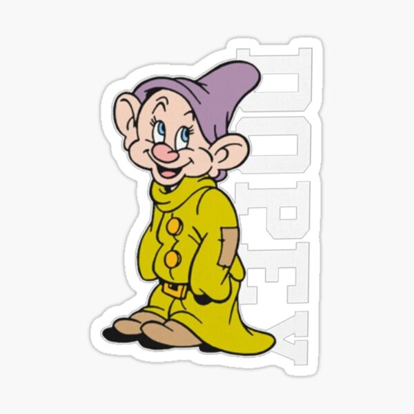 Dopey Dwarf Cute Face Im Dopey Sticker For Sale By Mayagibson Redbubble 