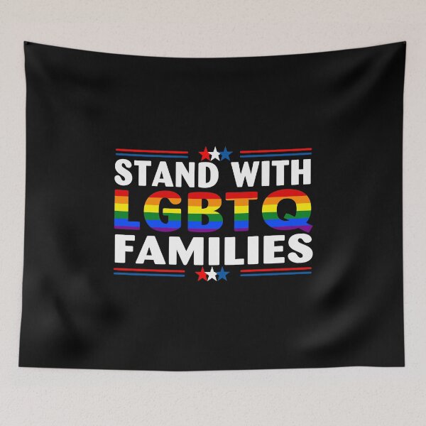 Item preview, Stand with LGBTQ Families LGBT Flag US Flag support designed and sold by deulivalin44.