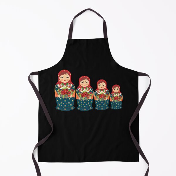 Item preview, Day Gift Matryoshka Russia Dolls Russian Matryoshka Figures White Black Red With Deep V Neckline designed and sold by Weissnat1982.