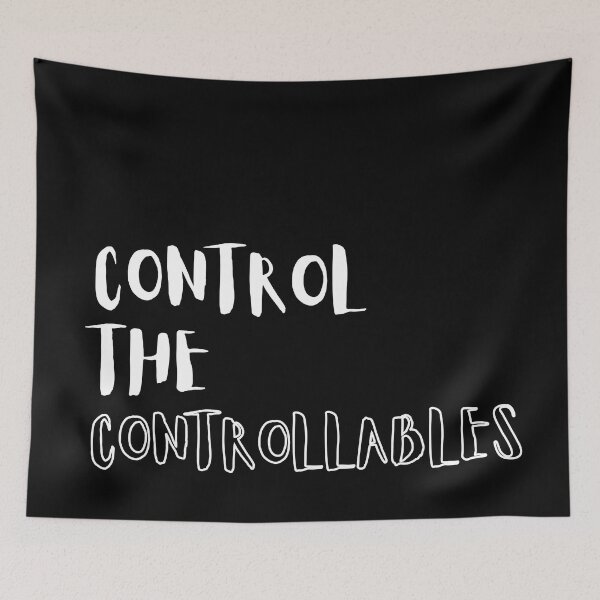 Item preview, Control the controllables. Text only design. White text. designed and sold by JellyBeenzz.