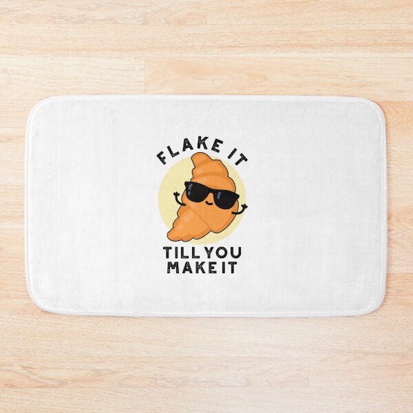 Item preview, Flake It Till You Make It Funny Croissant Puns  designed and sold by punnybone.