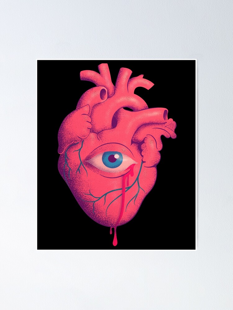 Weirdcore Drippy Heart | Poster