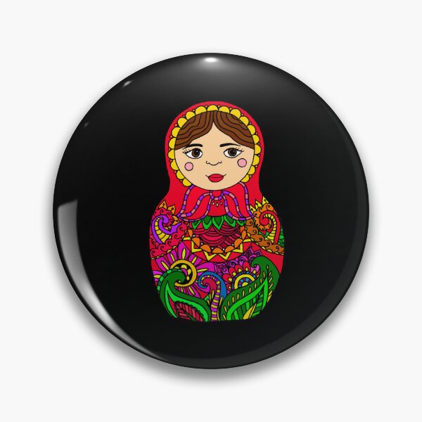 Item preview, Funny Gifts Nesting Doll - Red Palette Flowers Matryoshka Design designed and sold by Weissnat1982.