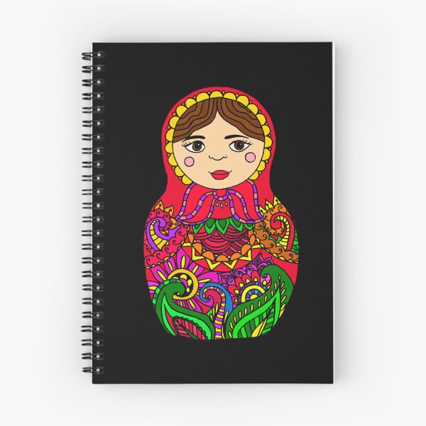 Item preview, Funny Gifts Nesting Doll - Red Palette Flowers Matryoshka Design designed and sold by Weissnat1982.