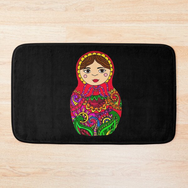 Item preview, Funny Gifts Nesting Doll - Red Palette Flowers Matryoshka Design designed and sold by Weissnat1982.