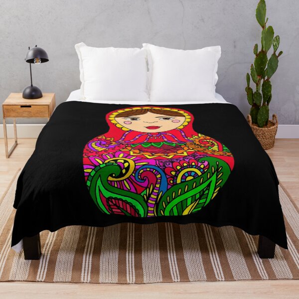 Item preview, Funny Gifts Nesting Doll - Red Palette Flowers Matryoshka Design designed and sold by Weissnat1982.
