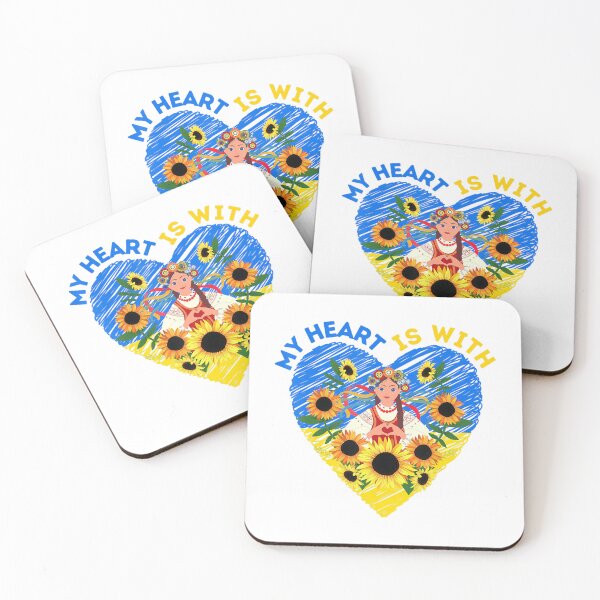 Item preview, My Heart Is With Ukraine Ukrainian Flag Traditional Women designed and sold by blackspiderkid.
